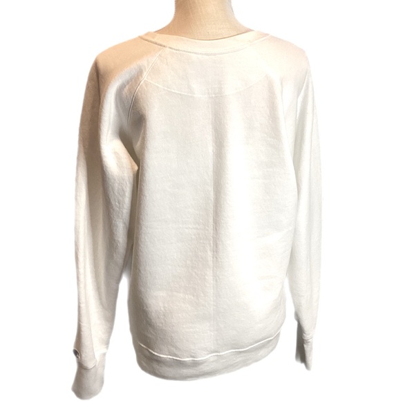 VTG Champion L Authentic Athleticwear Logo Crew Pullover Sweatshirt White EUC - Picture 7 of 16